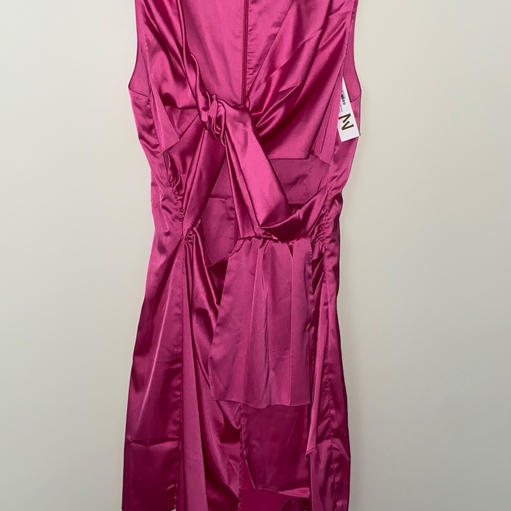 Meshki hot pink mini silk dress
